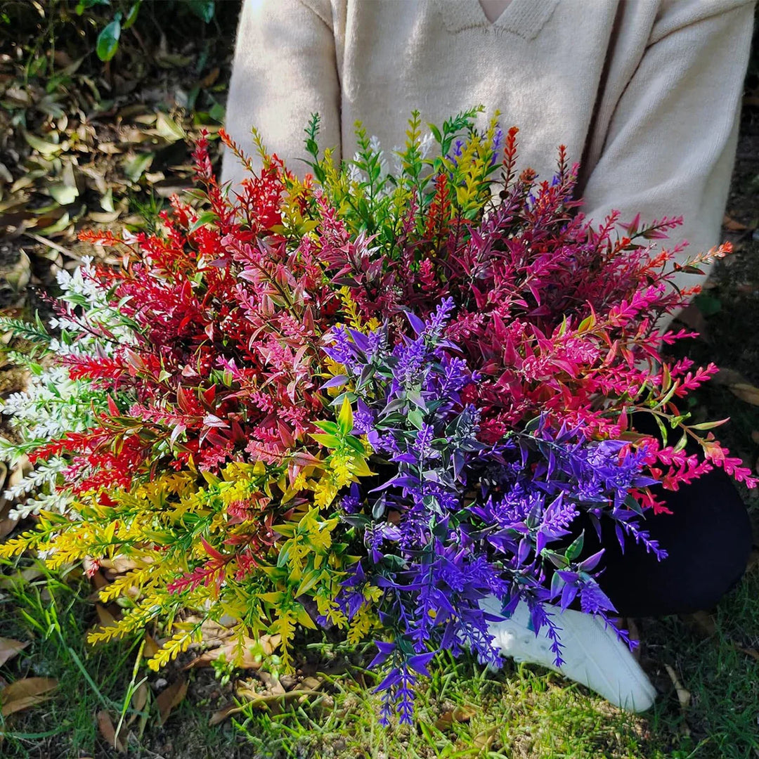 Luvikno | Florabell 12 Delt Sett Kunstig Lavendel | Kunstige Planter for Bryllup, Vaser, Garlands & Dekorasjon | For Innendørs & Utendørs