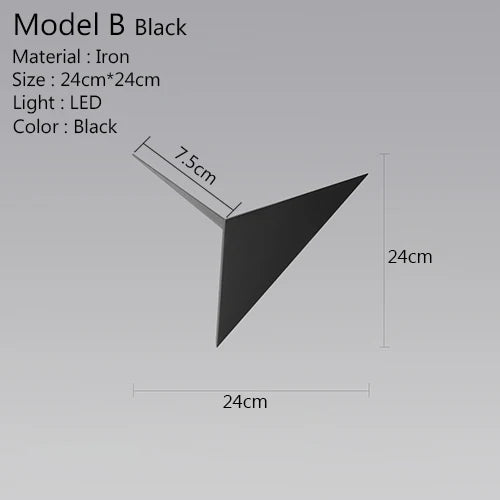 TriGlow Light - Modern LED Vegglampe 3W Luvikno