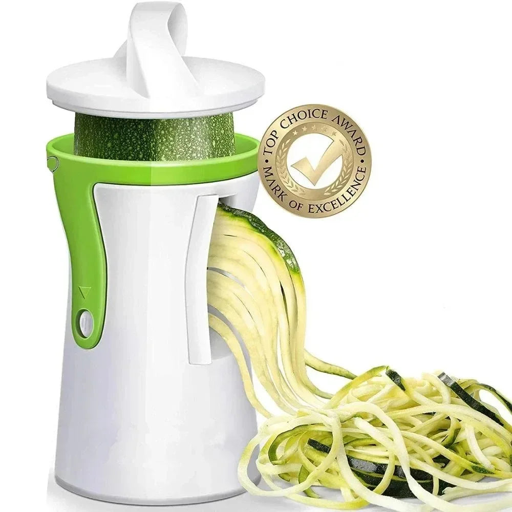 Luvikno | VeggiTwist Spiral Cutter | For Grønnsaker & Ost | Håndholdt & Kompakt | Rustfritt Stål & BPA-fri Plast
