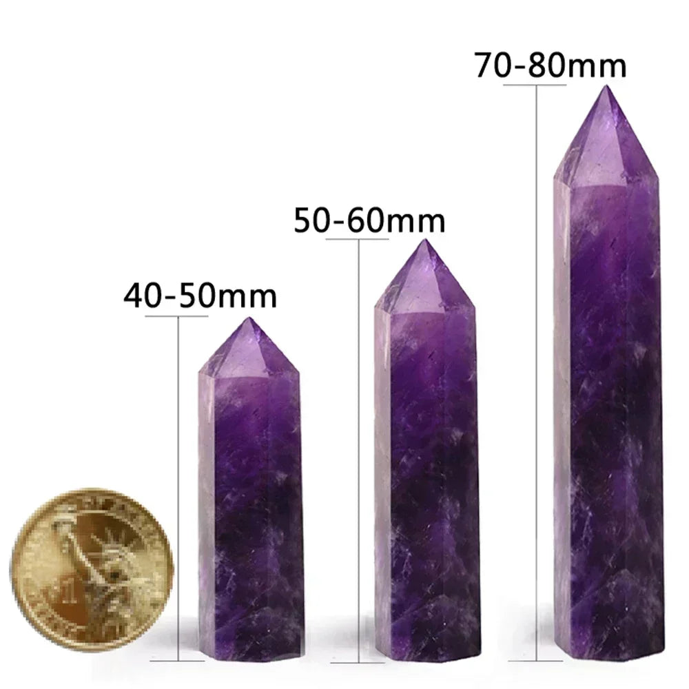 Luvikno | Krystall Obelisk Elaria | Naturlig Stein Healende Stein | For Meditasjon & Reiki | 4–8 cm