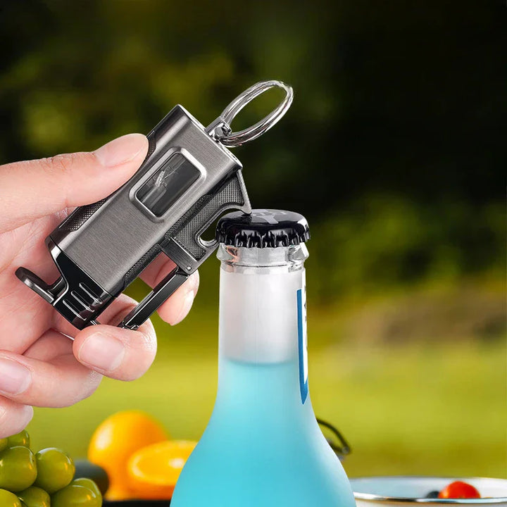 Moderne Vindresistente Metall Flaskeåpner Nøkkelring Lighter | Luvikno