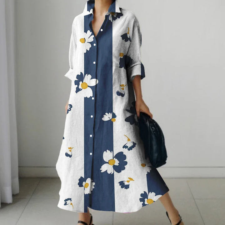 Luvik | Puuvillamekko, jossa on Kukkaprintti