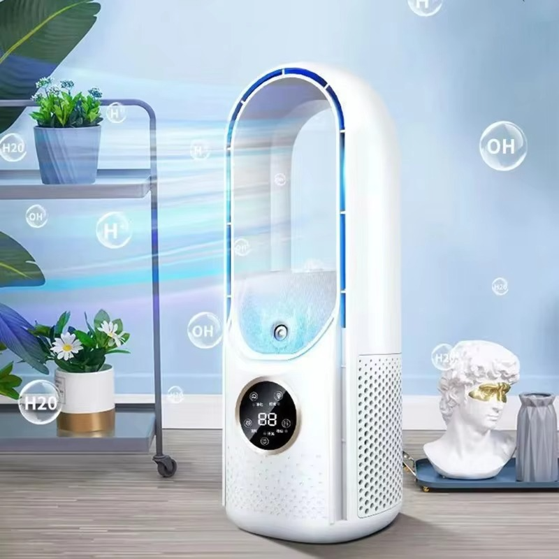 Bærbar USB Elektrisk Bladeless Kjølevifte, Mini Skrivebords Air Conditioner Luvikno