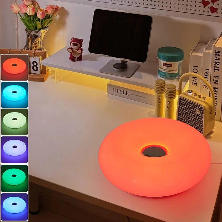 Luvikno | Bordlampe Luminoro Bauhaus | USB & Berøring | RGB 16 farger med fjernkontroll | Ambient lys for stue & soverom