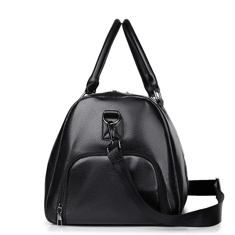 Luvikno | Reiseveske Ravemo Roadster | Retro sportveske laget av vanntett PU | 44×33×21 cm | For korte turer, trening & motorsykkelkjøring