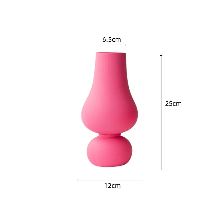 Livlig rosa keramikk vase | Luvikno
