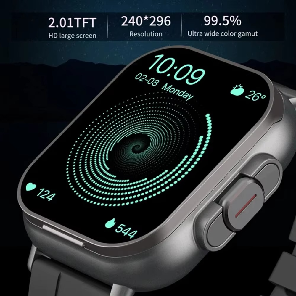 2" Smartwatch med innebygd Bluetooth-headsett og treningstracker Luvikno