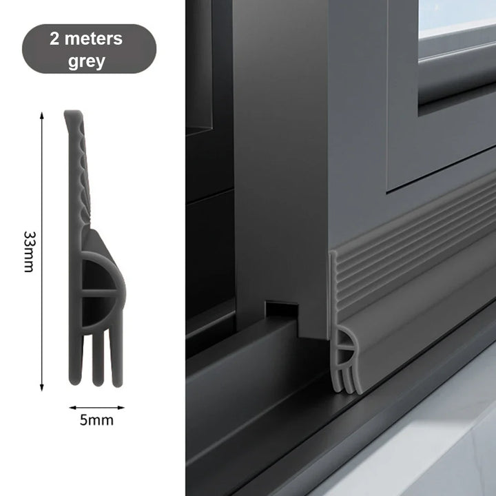 Luvikno | Dørforsegling SilentSeal Pro | PVC trekk stopper uten lim | Lydisolert & energibesparende | Vaskbar & tilpassbar