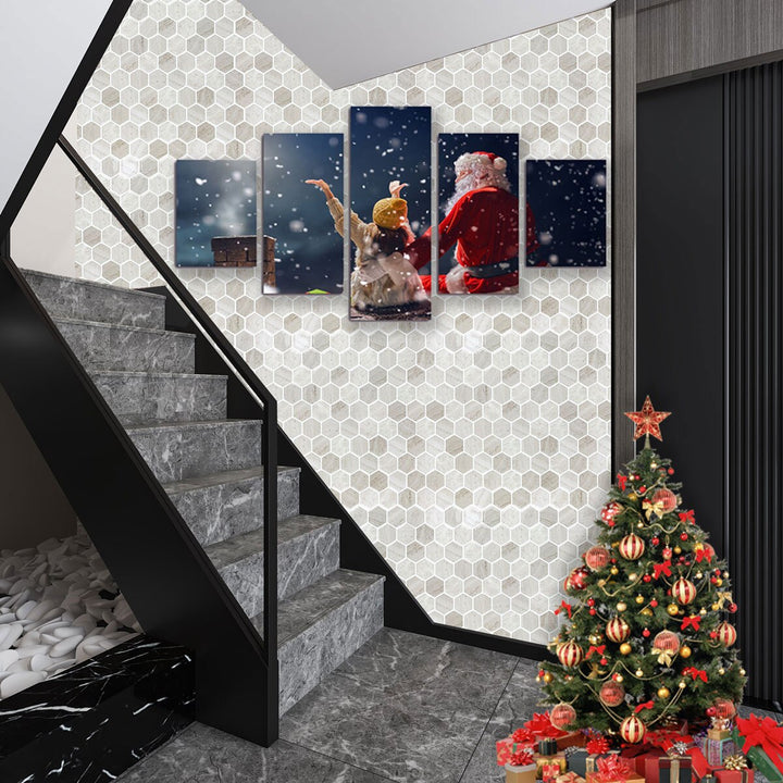 3D Selvklebende Sekskantede Veggklistremerker | Luvikno