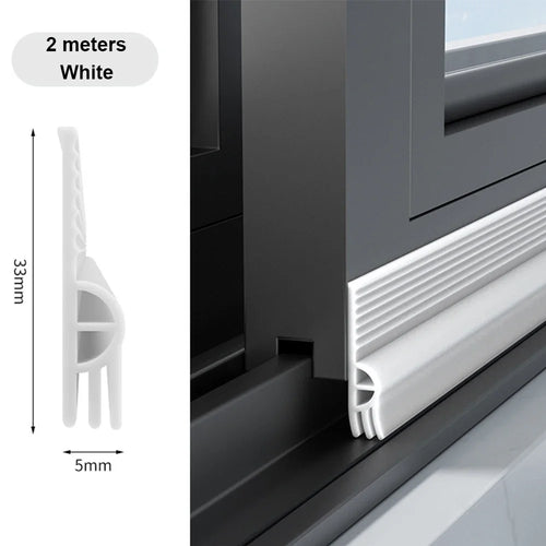Luvikno | Dørforsegling SilentSeal Pro | PVC trekk stopper uten lim | Lydisolert & energibesparende | Vaskbar & tilpassbar