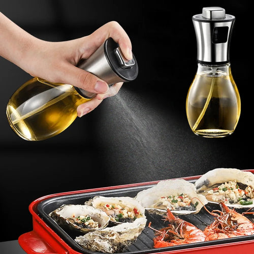 Luvikno | CulinaMist Pro Oljesprayer 200 ml | Fin tåke & forbedret dyse | For olje, eddik & sitronsaft | Rustfritt stål & glass