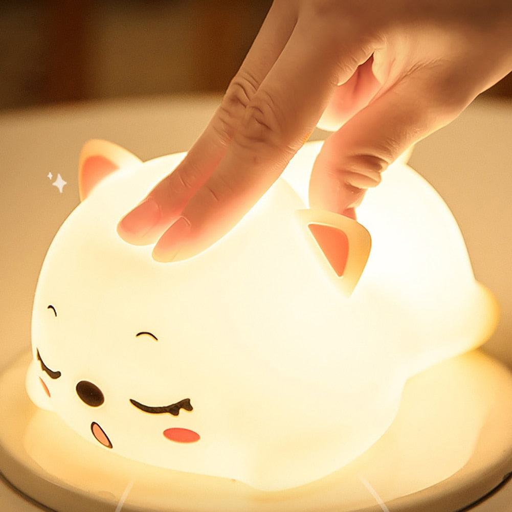 Mini Cat LED Touch Sensor Nattlampe | Luvikno