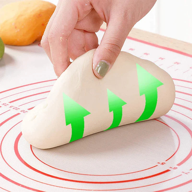Luvikno | BakeFlex Silikon Bake Mat | Ekstra Tykk & Non-Stick | Med Måleskala | Perfekt for Utrulling av Deig, Fondant & Paideig