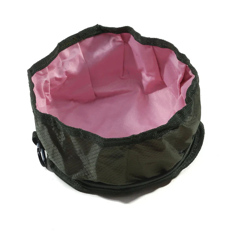 Luvikno | Sammenleggbar Bolle Nomadoo FoldBowl | Bærbar Fôr- og Vannbolle for Hunder & Katter | Utendørs Reisebolle laget av Oxford-stoff | Ø 19 cm