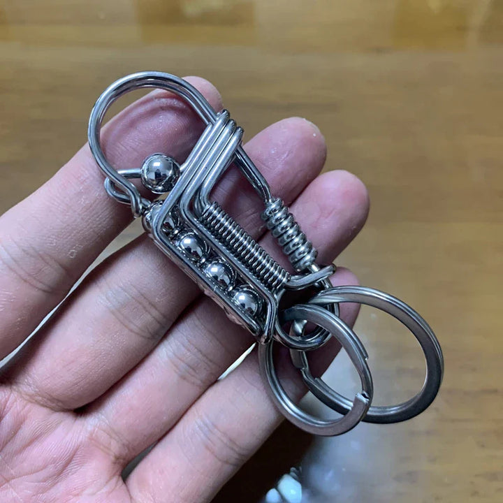 Iron Weave Rustfritt Matte-Finish Nøkkelring | Luvikno