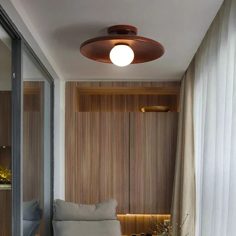 Luvikno | Woodland Taklampe - Elegant Tre Taklampe med Varm LED Lys for Ditt Interiør