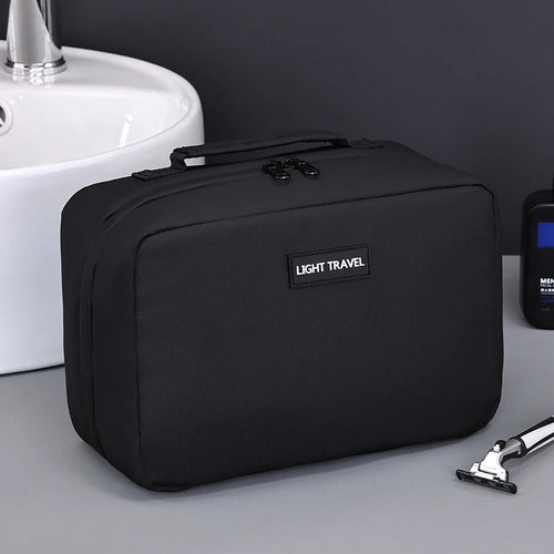 Luvikno | Packvard Herres Toalettmappe Reisetask | 24×16×11 cm | Vannavvisende & Rivesterk | Med Bærehåndtak & Godt med Oppbevaring