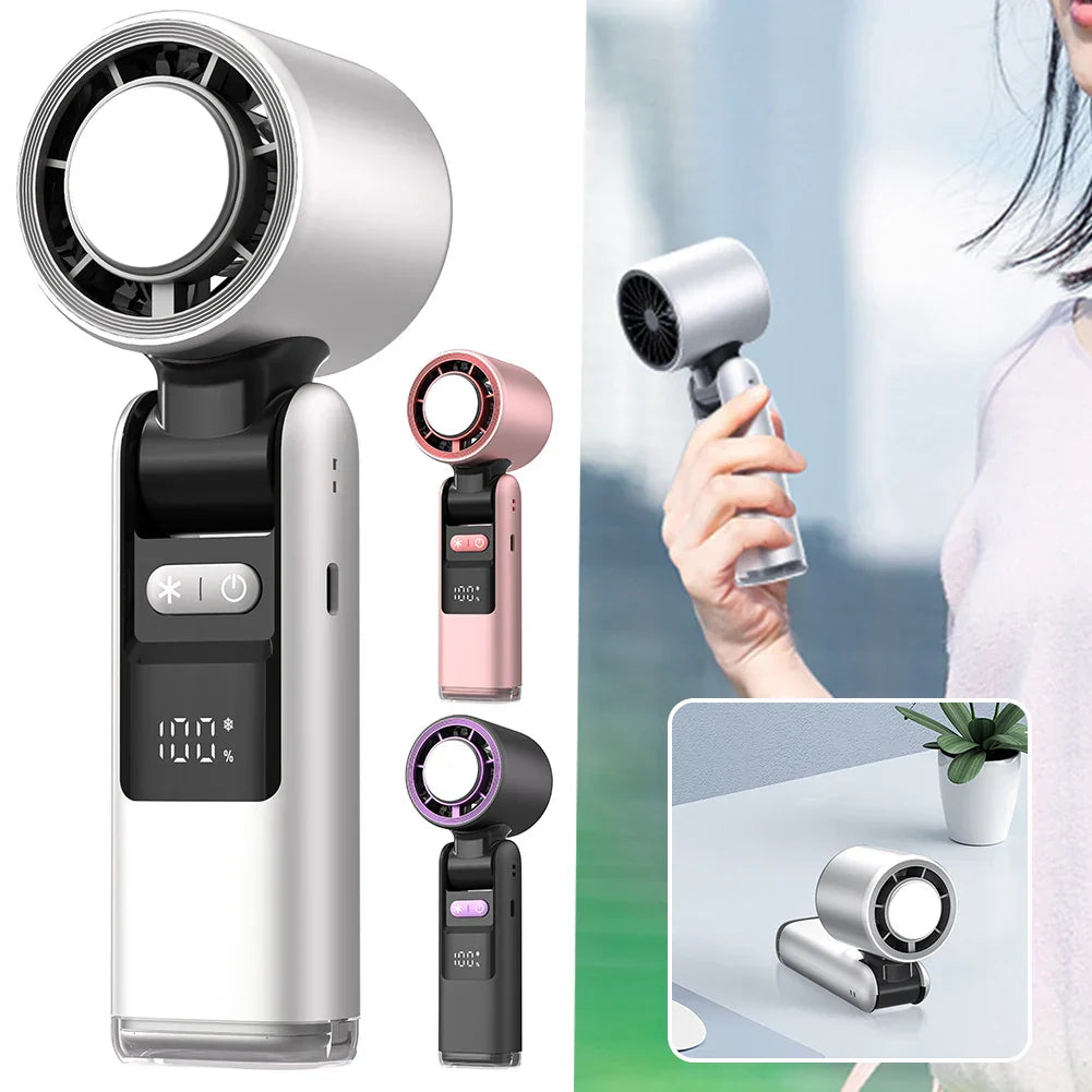 Mini bærbar vifte med 100 vindnivåer og digital skjerm | Luvikno
