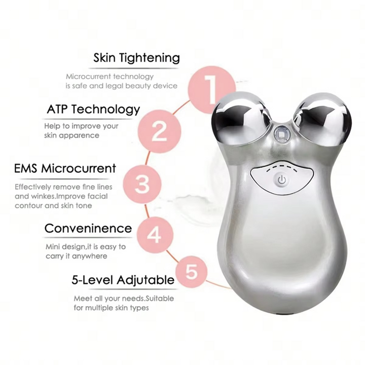 Dual-Head RF & EMS Mikrostrøm Ansiktsforyngelsesapparat Luvikno