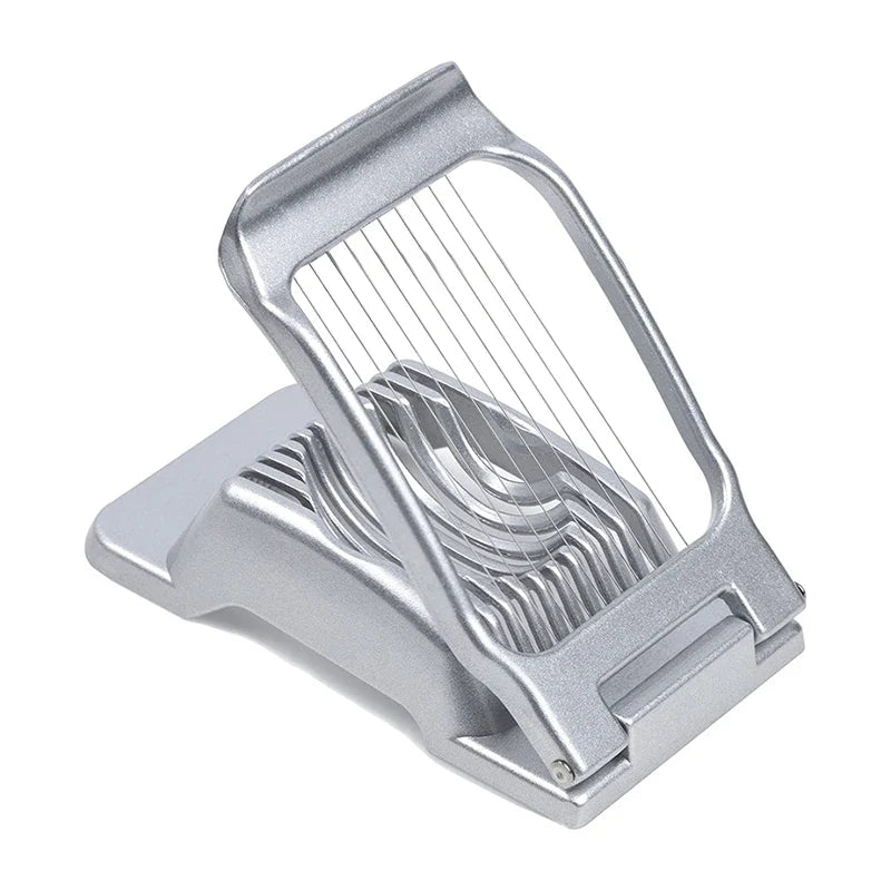 Luvikno | Egg Slicer SchnittMeister | Rustfritt Stål Kuttetråder | For Egg, Ost & Sopp | Robust Aluminiums Hylster