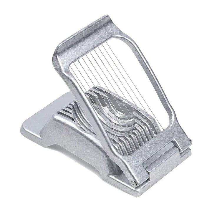 Luvikno | Egg Slicer SchnittMeister | Rustfritt Stål Kuttetråder | For Egg, Ost & Sopp | Robust Aluminiums Hylster