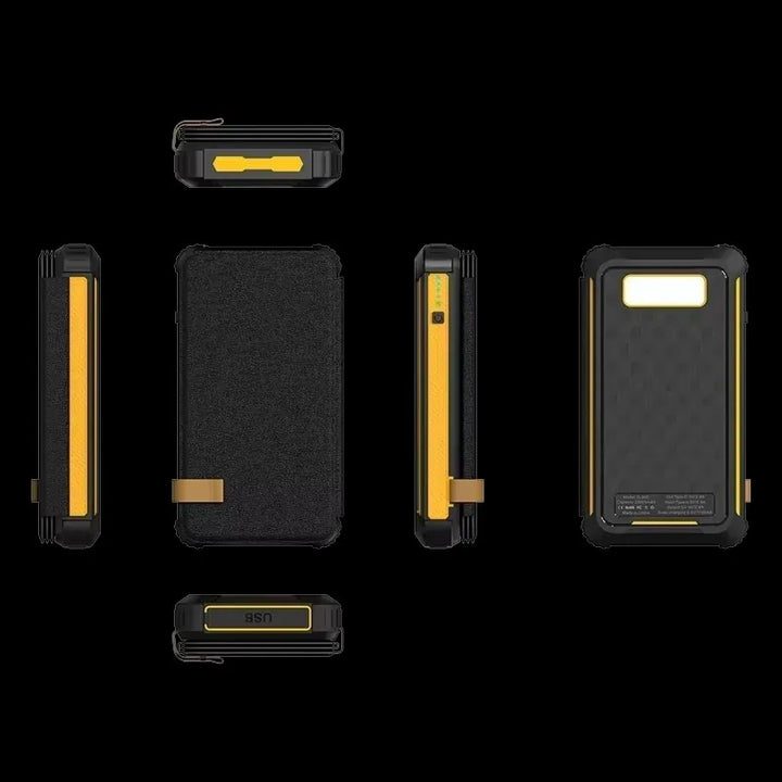 Luvikno | Solkraft-batteripakke SunCharge Fold | Sammenleggbart solpanel & USB-utgang | Vanntett & Utendørs Egnet | For telefon, camping & reise