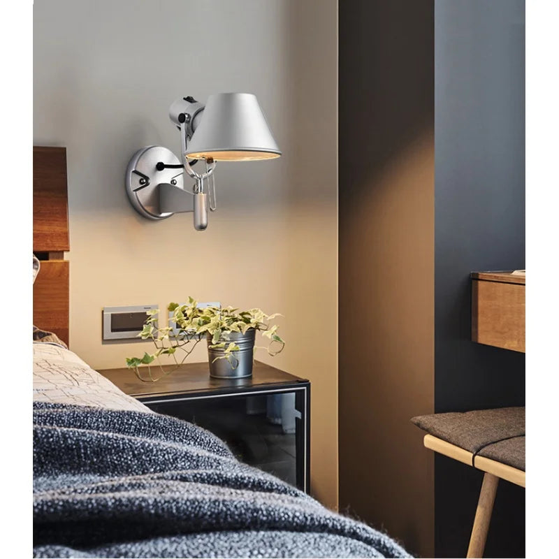 RockFleur - Justerbar industriell vegglampe for soverom Luvikno
