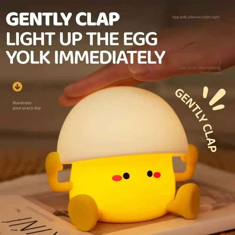 Sjarmerende sopp & eggeplomme LED nattlys Luvikno