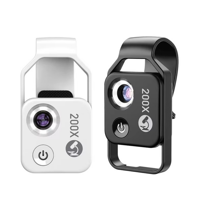 200X Zoom Profesjonell Mikroskop Linse for Smarttelefoner med Klype Luvikno