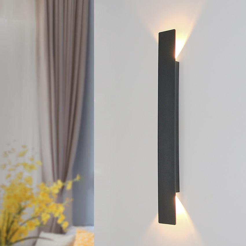Kashti Utendørs Vanntett Rektangulær Opp/Ned Vegglampe | Luvikno