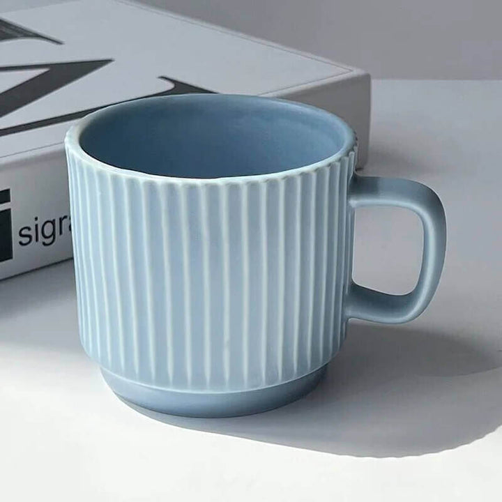 Nordisk inspirert ribbet keramikkruss for kaffe- og teelskere | Luvikno