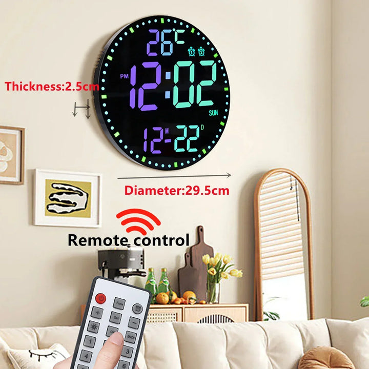 WiFiTime Klokke - Smart LED Veggklokke med Kalender Luvikno