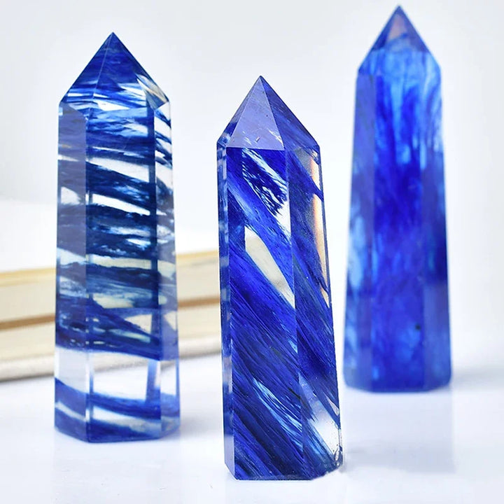 Luvikno | Krystall Obelisk Elaria | Naturlig Stein Healende Stein | For Meditasjon & Reiki | 4–8 cm