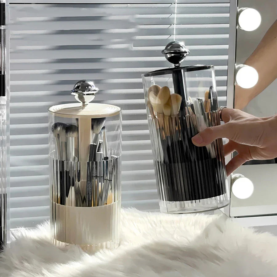 Auto Lift & Luxe Makeup Brush Organizer | Luvikno