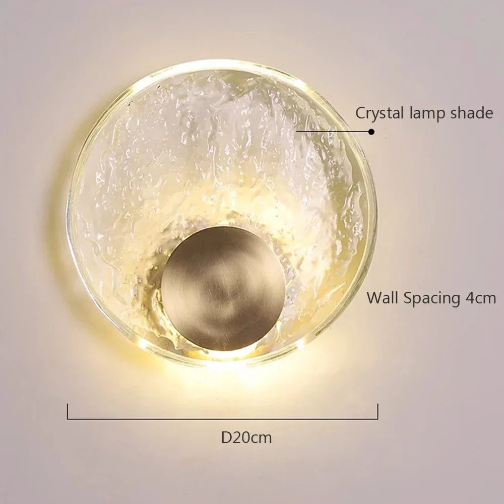 CrystalLuxe - Elegant LED Krystall Vegglampe Luvikno