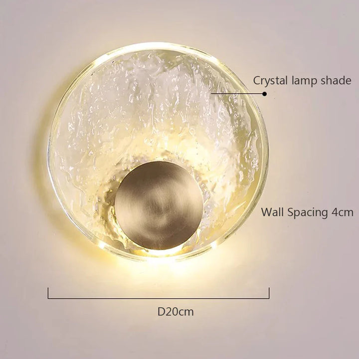 CrystalLuxe - Elegant LED Krystall Vegglampe Luvikno