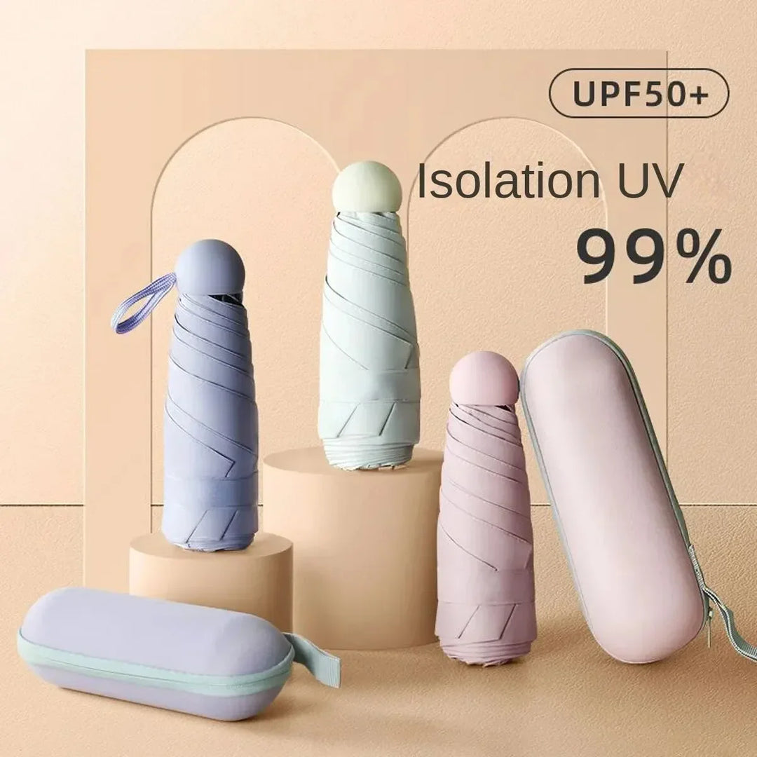 Mini solskjerm regnvær beskyttelse minimal paraply | Luvikno