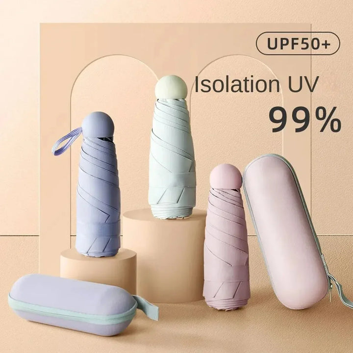 Mini solskjerm regnvær beskyttelse minimal paraply | Luvikno