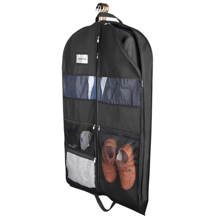 Luvikno | Reisekjoler Garment Bag for Reise | Dobbeltsidig Glidelås & XXL Lommer | Pustende & Gjennomsiktig | 43 tommers Henge Dress Organisator