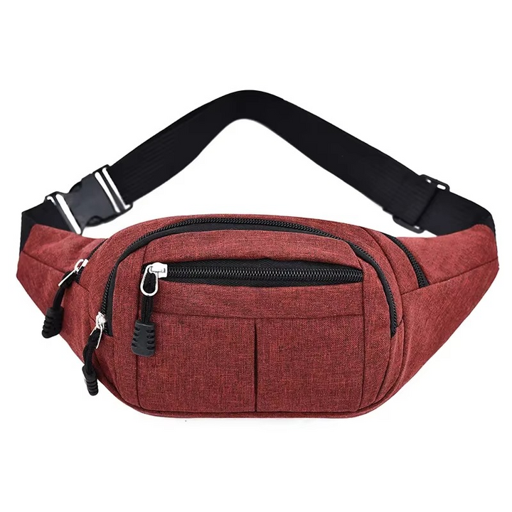 Unisex Vanntett Lærveske for Midje og Crossbody for Friluftsliv Luvikno