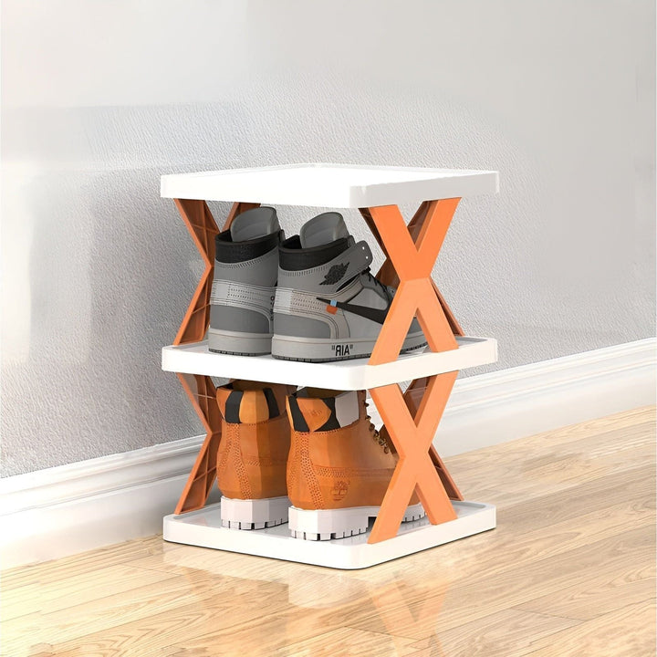 FlexiRack Skoorganizer - Multifunksjonell Flerlags Sammenleggbart Skohylle | Luvikno