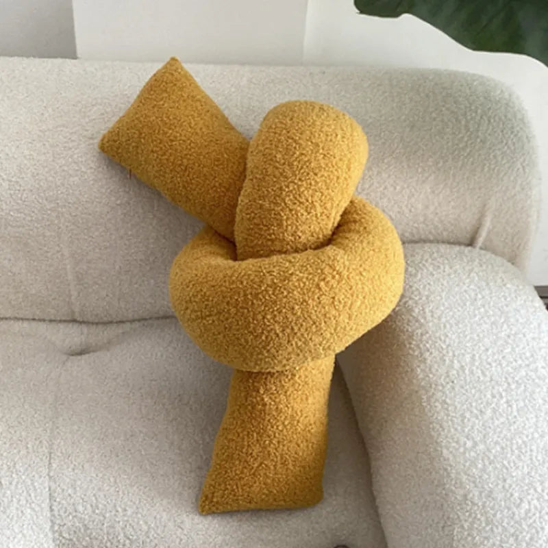 Nordic Bouclé Abstrakt Putefor – Minimalistisk Plysjpute | Luvikno
