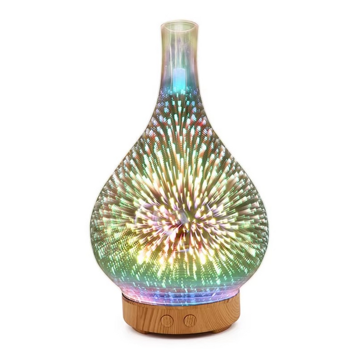 Premium 3.3oz Glass Essential Oil Diffuser & Humidifier for Peaceful Interiors Luvikno