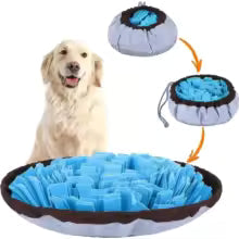 Luvikno | SchnuffelSpaß | Vaskbar Snuffle Mat for Hunder | Intelligens & Treningsleketøy | Kan foldes & Halvglidende
