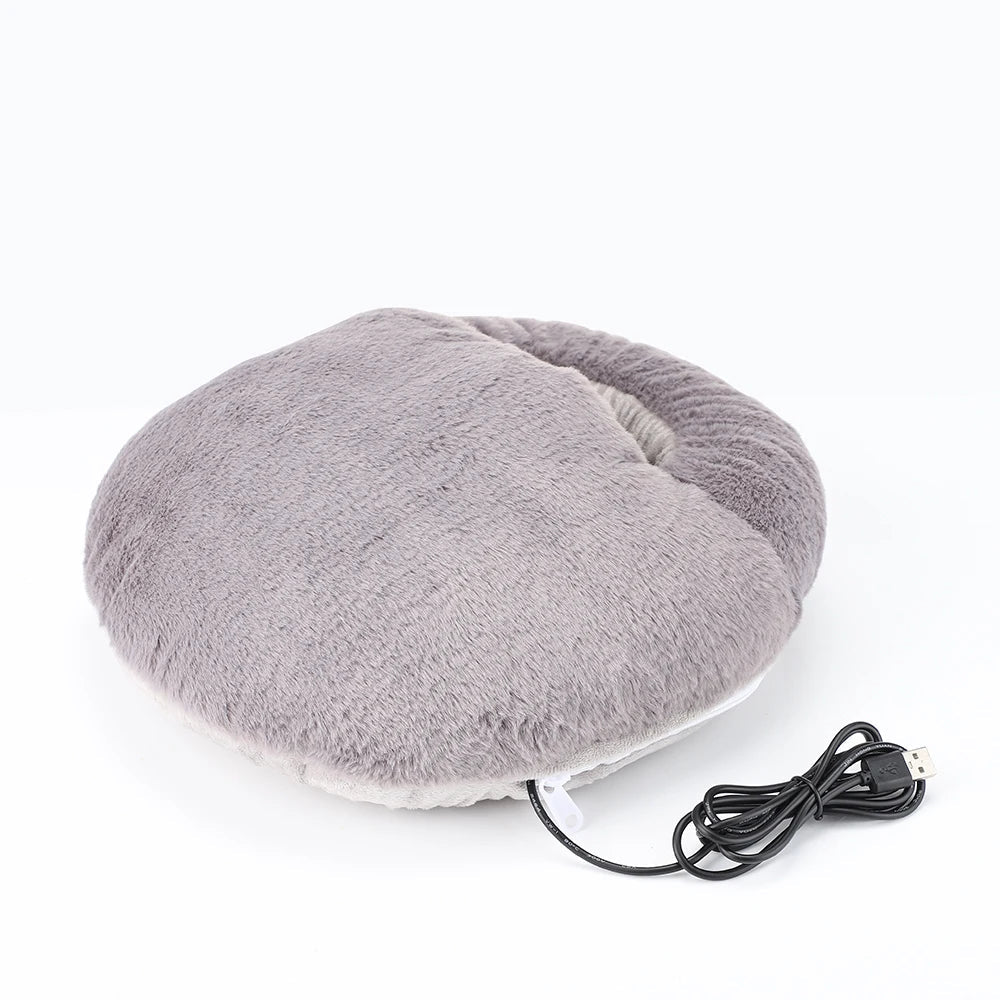 Fluffy oppvarmede fotvarmere | Koselig oppvarmet fotpute | Luvikno