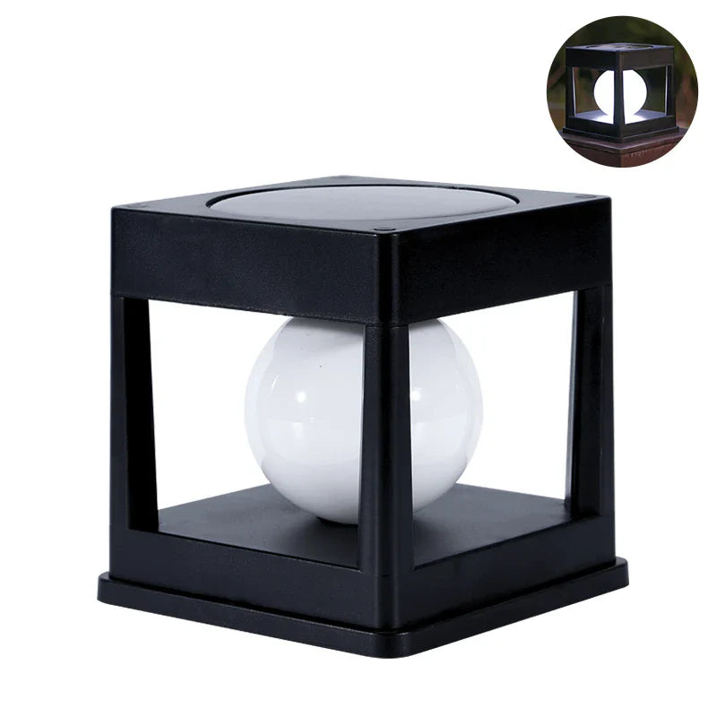 Luvikno | Solhage Lantern LUMOVIA DuoLight | 2 Lysfarger | IP65 Vanntett | For Bakke, Terrase & Staketmontering | 11,8 x 11,8 x 11,5 cm