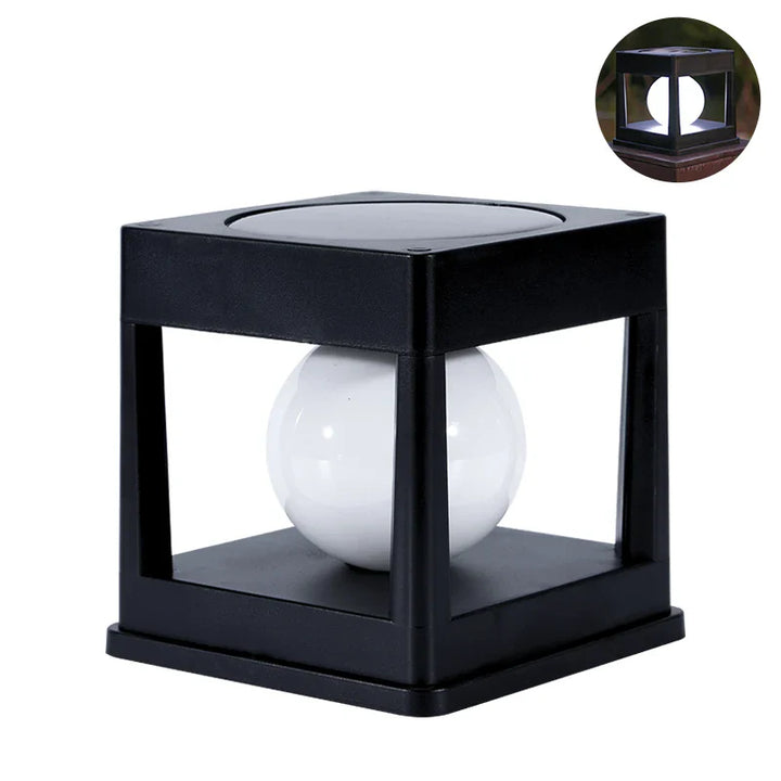 Luvikno | Solhage Lantern LUMOVIA DuoLight | 2 Lysfarger | IP65 Vanntett | For Bakke, Terrase & Staketmontering | 11,8 x 11,8 x 11,5 cm