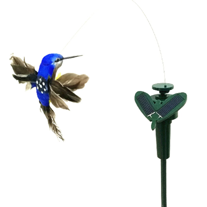 Luvikno | SOLAVIA Solsikke Hage Stake | Med roterende Sommerfugl eller Kolibri | Soldekor for Hage & Potteplanter | 20×20×10 cm