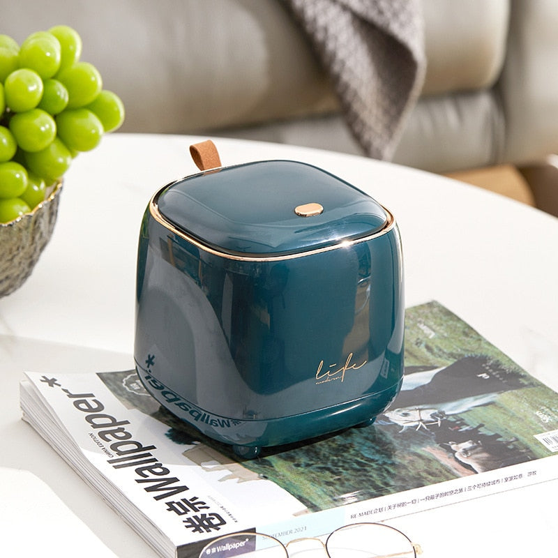 LuxeBin - Elegant Bord Søppelkurv for Ditt Rom Luvikno