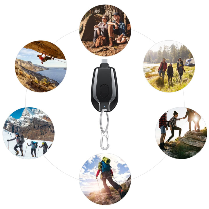 Power bank nøkkelring 1500 mAh vanntett | Luvikno